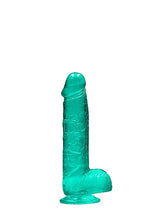 Load image into Gallery viewer, Realrock 6in Realistic Dildo W/ Balls Turquoise
