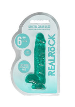 Load image into Gallery viewer, Realrock 6in Realistic Dildo W/ Balls Turquoise
