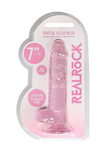 Load image into Gallery viewer, Realrock 7in Realistic Dildo W/ Balls Clear Pink
