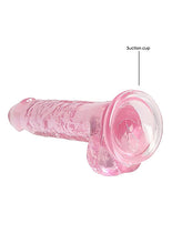 Load image into Gallery viewer, Realrock 7in Realistic Dildo W/ Balls Clear Pink
