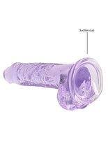 Load image into Gallery viewer, Realrock 7in Realistic Dildo W/ Balls Clear Purple
