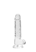 Load image into Gallery viewer, Realrock 7in Realistic Dildo W/ Balls Crystal Clear
