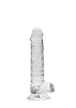Load image into Gallery viewer, Realrock 7in Realistic Dildo W/ Balls Crystal Clear
