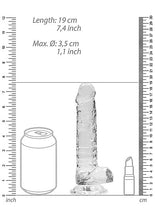 Load image into Gallery viewer, Realrock 7in Realistic Dildo W/ Balls Crystal Clear
