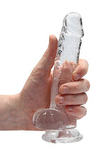 Load image into Gallery viewer, Realrock 7in Realistic Dildo W/ Balls Crystal Clear
