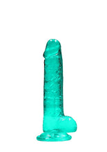 Load image into Gallery viewer, Realrock 7in Realistic Dildo W/ Balls Turquoise
