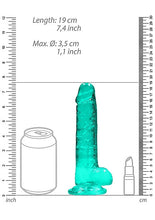 Load image into Gallery viewer, Realrock 7in Realistic Dildo W/ Balls Turquoise
