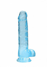 Load image into Gallery viewer, Realrock 8in Realistic Dildo W/ Balls Blue
