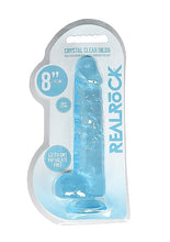 Load image into Gallery viewer, Realrock 8in Realistic Dildo W/ Balls Blue
