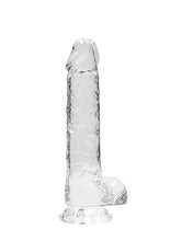 Load image into Gallery viewer, Realrock 8in Realistic Dildo W/ Balls Crystal Clear
