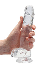 Load image into Gallery viewer, Realrock 8in Realistic Dildo W/ Balls Crystal Clear
