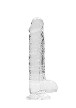 Load image into Gallery viewer, Realrock 8in Realistic Dildo W/ Balls Crystal Clear
