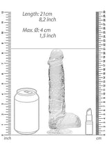 Load image into Gallery viewer, Realrock 8in Realistic Dildo W/ Balls Crystal Clear
