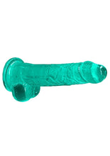 Load image into Gallery viewer, Realrock 8in Realistic Dildo W/ Balls Turquoise
