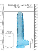 Load image into Gallery viewer, Realrock 9in Realistic Dildo W/ Balls Blue
