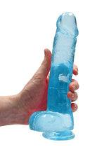 Load image into Gallery viewer, Realrock 9in Realistic Dildo W/ Balls Blue
