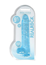 Load image into Gallery viewer, Realrock 9in Realistic Dildo W/ Balls Blue
