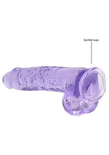 Load image into Gallery viewer, Realrock 9in Realistic Dildo W/ Balls Clear Purple

