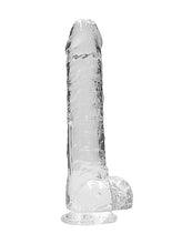 Load image into Gallery viewer, Realrock 9in Realistic Dildo W/ Balls Crystal Clear
