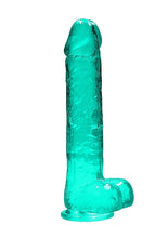 Load image into Gallery viewer, Realrock 9in Realistic Dildo W/ Balls Turquoise

