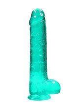 Load image into Gallery viewer, Realrock 9in Realistic Dildo W/ Balls Turquoise
