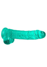 Load image into Gallery viewer, Realrock 9in Realistic Dildo W/ Balls Turquoise
