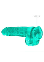 Load image into Gallery viewer, Realrock 9in Realistic Dildo W/ Balls Turquoise
