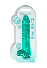 Load image into Gallery viewer, Realrock 9in Realistic Dildo W/ Balls Turquoise
