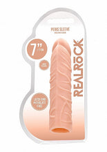 Load image into Gallery viewer, Realrock Penis Sleeve 7in Flesh
