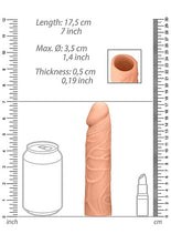 Load image into Gallery viewer, Realrock Penis Sleeve 7in Flesh
