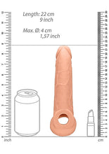 Load image into Gallery viewer, Realrock Penis Sleeve 9in Flesh
