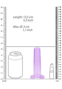 Realrock Non Realistic Dildo W Suction Cup 5.3in Purple