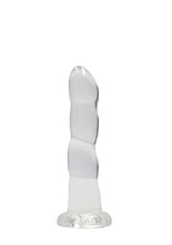 Load image into Gallery viewer, Realrock Non Realistic Dildo W Suction Cup 7in Transparent

