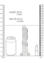 Load image into Gallery viewer, Realrock Non Realistic Dildo W Suction Cup 7in Transparent
