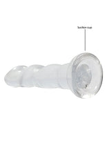 Load image into Gallery viewer, Realrock Non Realistic Dildo W Suction Cup 7in Transparent

