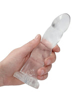 Load image into Gallery viewer, Realrock Non Realistic Dildo W Suction Cup 7in Transparent
