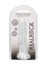 Load image into Gallery viewer, Realrock Non Realistic Dildo W Suction Cup 7in Transparent
