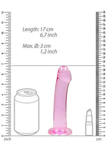 Load image into Gallery viewer, Realrock Non Realistic Dildo W Suction Cup 6.7in Pink
