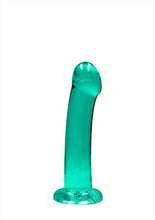 Load image into Gallery viewer, Realrock Non Realistic Dildo W Suction Cup 6.7in Turquoise
