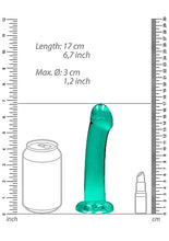 Load image into Gallery viewer, Realrock Non Realistic Dildo W Suction Cup 6.7in Turquoise
