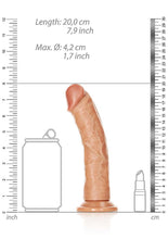 Load image into Gallery viewer, Realrock 7in Realistic Dildo Curved Tan
