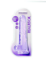Load image into Gallery viewer, Realrock Realistic Dildo W/ Balls 10in Purple
