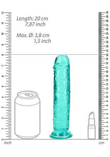 Load image into Gallery viewer, Realrock Straight Realistic 7 In Dildo Turquoise
