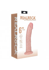 Realrock 6in Vibrating Cock R/curve Flesh