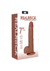 Realrock 7in Cock W/balls R/straight Tan