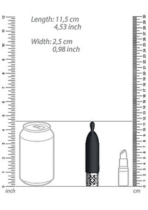 Royal Gems Twinkle Silicone Bullet Rechargeable Black