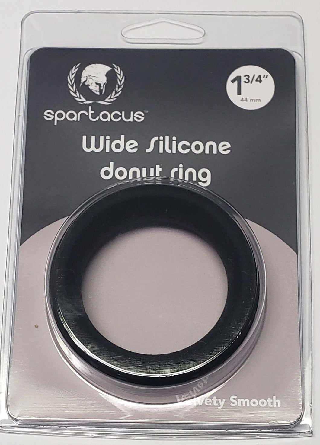 Wide Silicone Donut Ring Black 1.75 