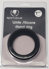 Wide Silicone Donut Ring Black 1.75 