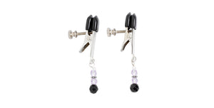 Broad Tip Clamp W/purple Beads
