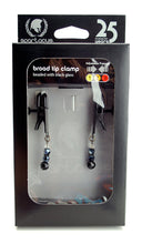 Load image into Gallery viewer, Clamp Black Broad Tip W/beads
